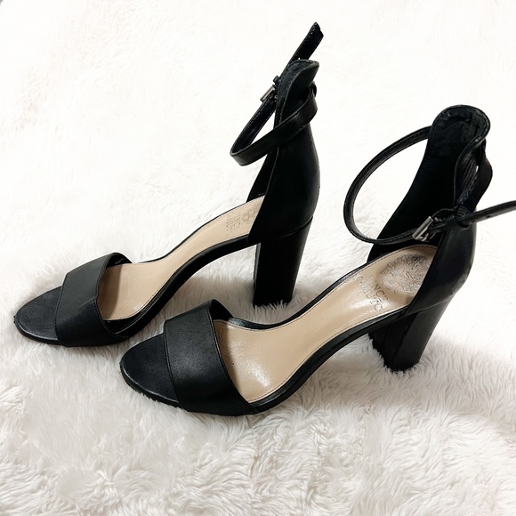 Vince Camuto Black Heeled Sandals - Picture 1 of 3